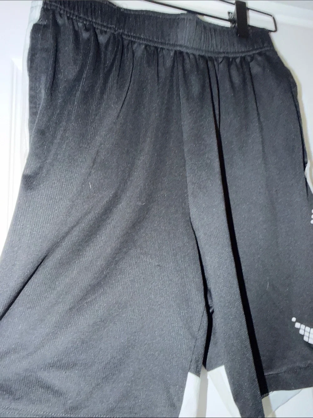 Nike Kids Black and White Mesh Athletic Shorts